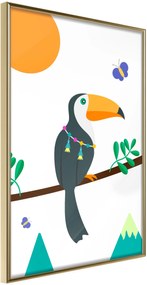 Αφίσα - Fairy-Tale Toucan - 20x30 - Χρυσό - Χωρίς πασπαρτού