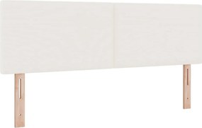 vidaXL Κεφαλάρι με κεφαλάρι Κρεμ 144 cm Τεχνητό Δέρμα