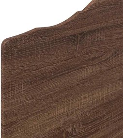 vidaXL Κεφαλάρι Καφέ δρυς 80 cm Επεξεργασμένο ξύλο
