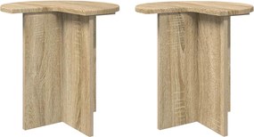 vidaXL Τραπεζάκι Πλευράς 2 τεμ. Sonoma Δρυς Ø 39 x 38 εκ