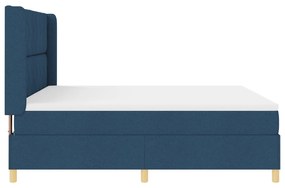 vidaXL Κρεβάτι με Ελατήρια και Στρώμα Μπλε 180x200 εκ, Υφασμα