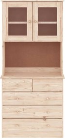 vidaXL Ντουλάπι ALTA 77 x 35 x 165 εκ. από Μασίφ Ξύλο Πεύκου
