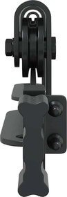 vidaXL Κιτ συρόμενης πόρτας γραφείου 183 cm από ανθρακούχο χάλυβα