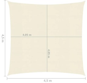 Πανί Σκίασης Κρεμ 4,5 x 4,5 μ. από HDPE 160 γρ./μ² - Κρεμ