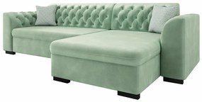 Chesterfield γωνιακός καναπές Comfivo 252, Λειτουργία ύπνου, Αποθηκευτικός χώρος, 275x154x82cm, 115 kg, Πόδια: Πλαστική ύλη | Epipla1.gr