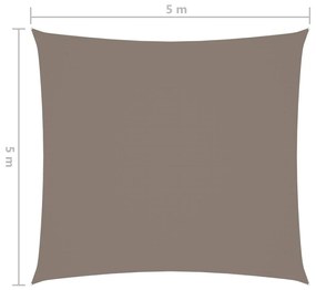Πανί Σκίασης Τετράγωνο Taupe 5 x 5 μ. από Ύφασμα Oxford - Μπεζ-Γκρι