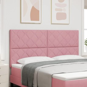 vidaXL Κεφαλάρι με Διαμαντάκια σε Ροζ 180 cm Βελούδο