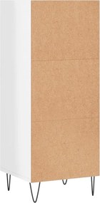 vidaXL Ντουλάπι Γυαλιστερό Λευκό 34,5 x 32,5 x 90 εκ. Επεξεργ. Ξύλο