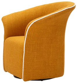 Πολυθρόνα Περιστρεφόμενη Μουσταρδί SIENA 66x80x83.5