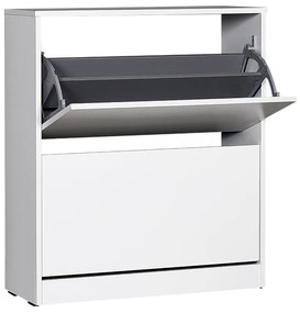 Παπουτσοθήκη Flat Megapap 12 ζεύγων σε χρώμα λευκό 73x26x84εκ. GP009-0128