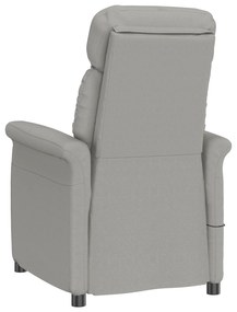 vidaXL Πολυθρόνα Μασάζ Ανοιχτό Γκρι Microfibre