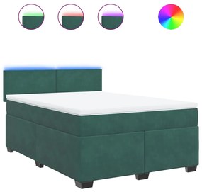 ΚΡΕΒΑΤΙ BOXSPRING ΜΕ ΣΤΡΩΜΑ ΣΚΟΥΡΟ ΠΡΑΣΙΝΟ 160X200ΕΚ. ΒΕΛΟΥΔΙΝΟ 3288651