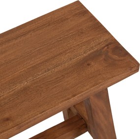 Τραπεζάκι βοηθητικό Ranch ξύλο μαόνι φυσικό 50x25x46εκ