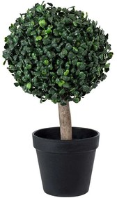 Τεχνητό Φυτό Πυξός 20404 35cm Beige-Green Globostar Πολυαιθυλένιο,Ξύλο
