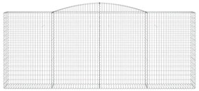 vidaXL Συρματοκιβώτια Τοξωτά 15 τεμ. 400x50x160/180 εκ. Γαλβαν. Ατσάλι