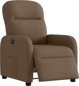 vidaXL Πολυθρόνα Ανακλινόμενη Ηλεκτρική Καφέ Υφασμάτινη