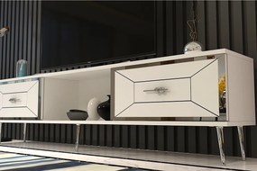 Stewehome Έπιπλο τηλεόρασης με ντουλάπι σε μοντέρνο στιλ 150x29x40 cm