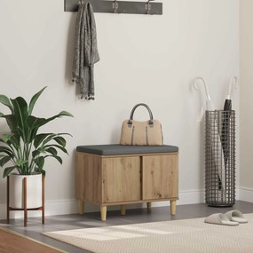 vidaXL Παγκάκι Χαλωρίου Τεχνίτικη Δρυς 60 x 38 x 46 εκ