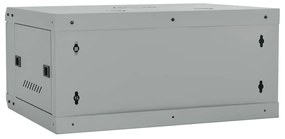 vidaXL Ντουλάπα δικτύου με αποθήκευση Γκρι 60 x 35 x 28 εκ Ατσάλι