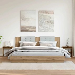 vidaXL Κομοδίνα 2 τεμ. Τεχνίτης Δρυς 40x30x40 εκ. από Επεξεργ. Ξύλο