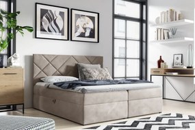 Επενδυμένο κρεβάτι Box 3-Prasino-200 x 200