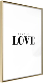 Αφίσα - Simple Love - 20x30 - Χρυσό - Χωρίς πασπαρτού