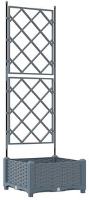 vidaXL Γλάστρα Κήπου με Στήλη Ανοιχτό Γκρι 40x40x125.5 εκ