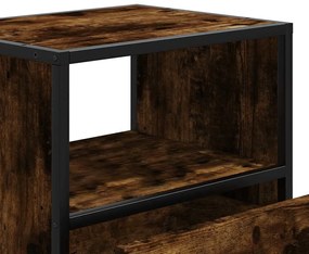 Επίτοιχα κομοδίνα 2 τεμάχια καπνιστή δρυς 40x31x39,5 cm - Καφέ