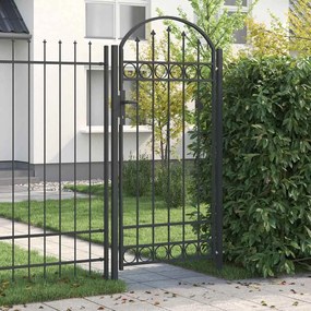 vidaXL Πύλη Φράχτη Γκρι 100 x 250 cm Ατσάλι με Επικάλυψη Πούδρας