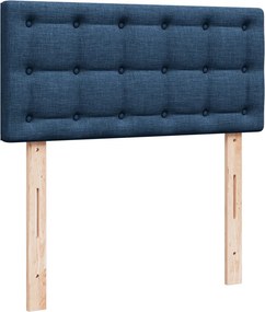 vidaXL Κρεβάτι Boxspring με Στρώμα Μπλε 80x200 εκ. Υφασμάτινο
