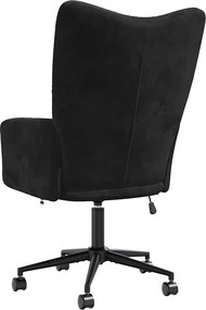 vidaXL Πολυθρόνα Relax Μαύρη Βελούδινη