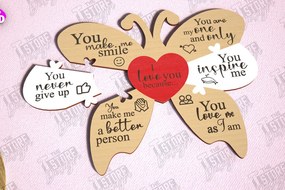 Intra απο ξύλο plywood 3mm-4mm πάχος – Παζλ του Αγίου Βαλεντίνου | Ρομαντικό δώρο Δίασταση 20x20 cm INTRAFABR-112093320