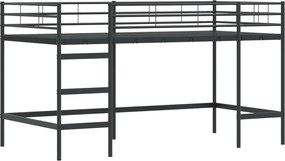 vidaXL Μαύρο 107 x 200 εκ. Ατσάλι