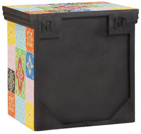 vidaXL Κομοδίνο Πολύχρωμο 40x30x40 εκ. Στερεό Ξύλο Μάνγκο