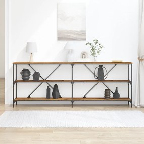 vidaXL Κονσόλα Παλιού Ξύλου 200x30x75 εκ Κατασκευασμένο Ξύλο και Ατσάλι