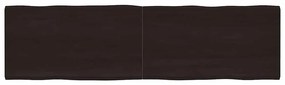 vidaXL Επιφ Τραπεζιού Αν Καφέ 220x60x(2-4)εκ.Ακατέργ. Μασίφ Ξύλο Δρυός