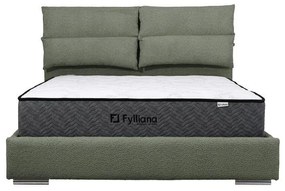 Επενδυμένο Κρεβάτι Andros Fylliana Λαδί Διπλό 160x200 εκ. 175x214x115 εκ.