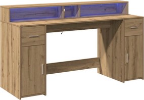 vidaXL Γραφείο Artisan Δρυς 160 x 55 x 91 cm Επεξεργασμένο ξύλο