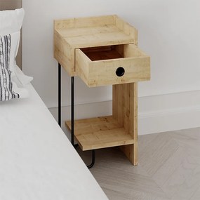 Κομοδίνο Sirius Megapap δεξί χρώμα sapphire oak 32x30x61εκ.