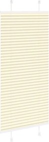 vidaXL Πλισέ περσίδα Κρέμα 60x100 cm Πλάτος υφάσματος 59,4 cm