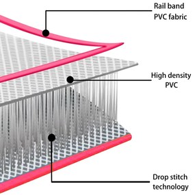 Στρώμα Ενόργανης Φουσκωτό Ροζ 500 x 100 x 10 εκ. PVC με Τρόμπα - Ροζ