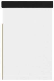 Παπουτσοθήκη Λευκή 80 x 30 x 47 εκ. από Μοριοσανίδα με Μαξιλάρι - Λευκό