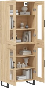 vidaXL Ντουλάπι Sonoma δρυς 69,5 x 34 x 180 εκ. από Επεξεργασμένο Ξύλο