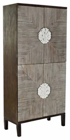 Ντουλάπι DKD Home Decor MB-179372 Σκούρο καφέ Ανοιχτό καφέ Έλατο Ξύλο MDF 86 x 41 x 181 cm
