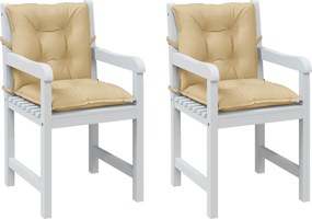 VidaXL Μαξιλάρια Καρέκλας με Πλάτη 2 τεμ. Μπεζ 100x50x7εκ. Ύφασμα