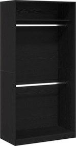 vidaXL Ντουλάπι Μαύρη Οξυά 100 x 50 x 200 cm Επεξεργασμένο Ξύλο