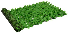 Διαχωριστικό Βεράντας με Πράσινα Φύλλα 400 x 100 εκ. - Πράσινο