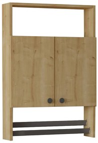 Ντουλάπι μπάνιου επιτοίχιο Ela Megapap χρώμα sapphire oak 60x15x87εκ.