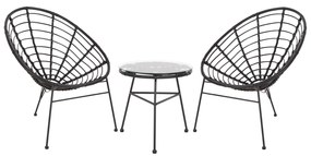 ΣΕΤ ΕΞΩΤΕΡΙΚΟΥ ΧΩΡΟΥ 3ΤΜΧ ALLEGRA HM21047.12 ΜΑΥΡΟ ΣΥΝΘ.RATTAN & ΜΕΤΑΛΛΟ