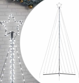 vidaXL Χριστουγεννιάτικο δέντρο LED 570 LED Ψυχρό Λευκό 399 εκ.